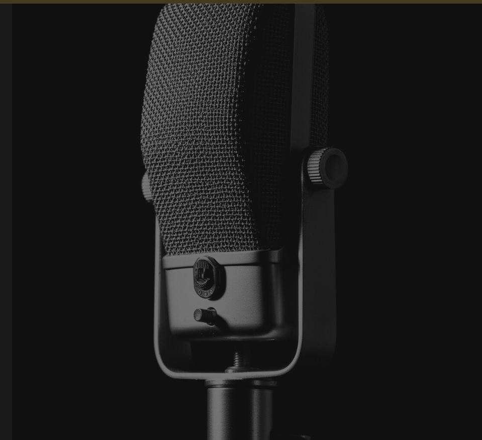 Microfone de podcast